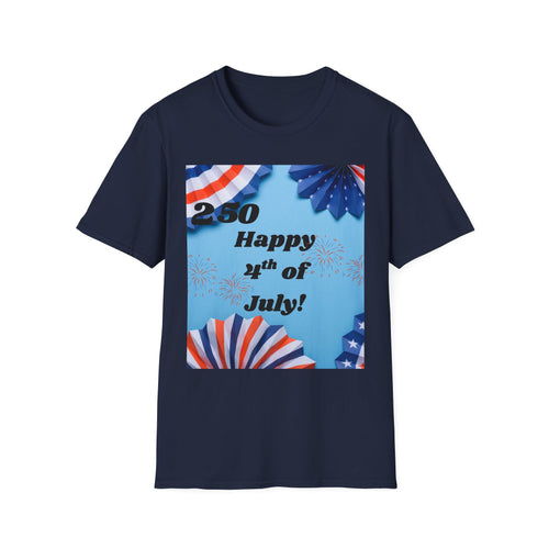 4th of July T-Shirt - "Happy 4th of July!" Patriotic Stars & Stripes Tee