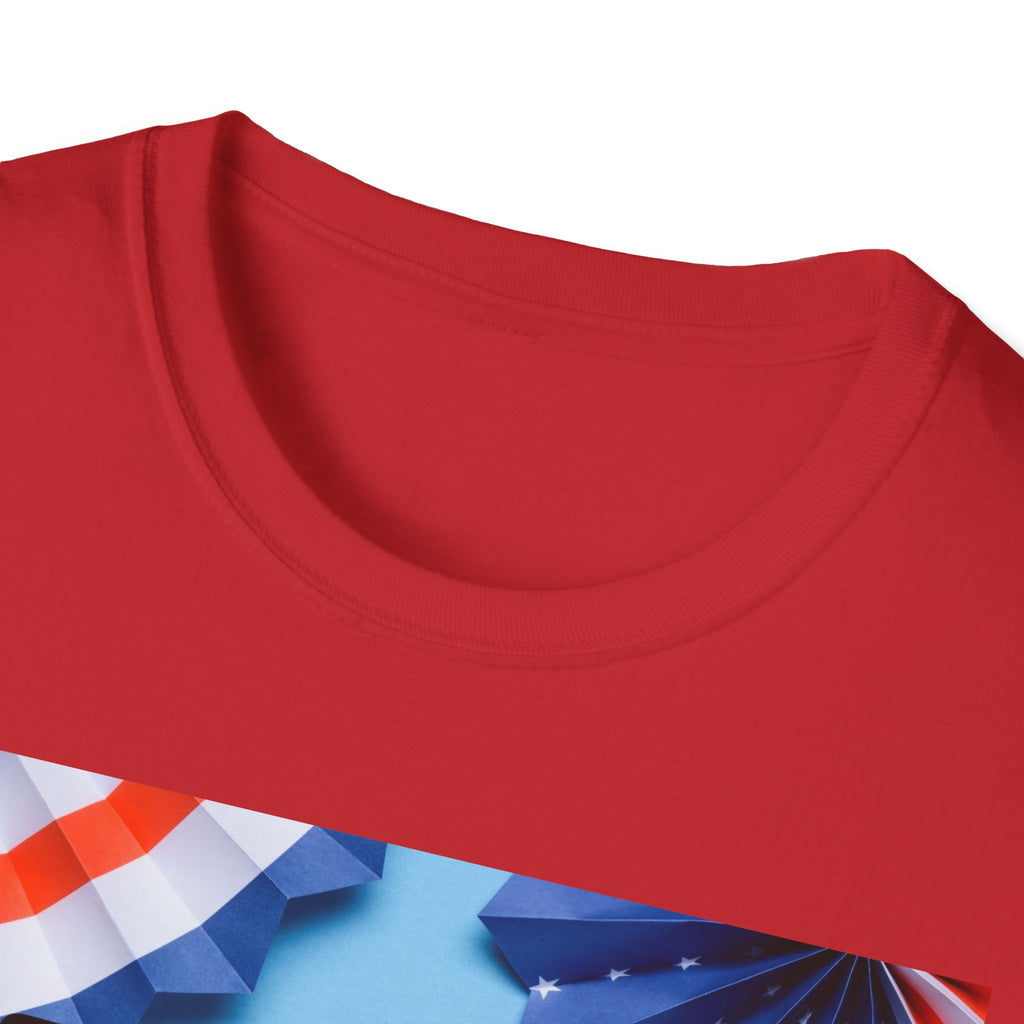 4th of July T-Shirt - "Happy 4th of July!" Patriotic Stars & Stripes Tee