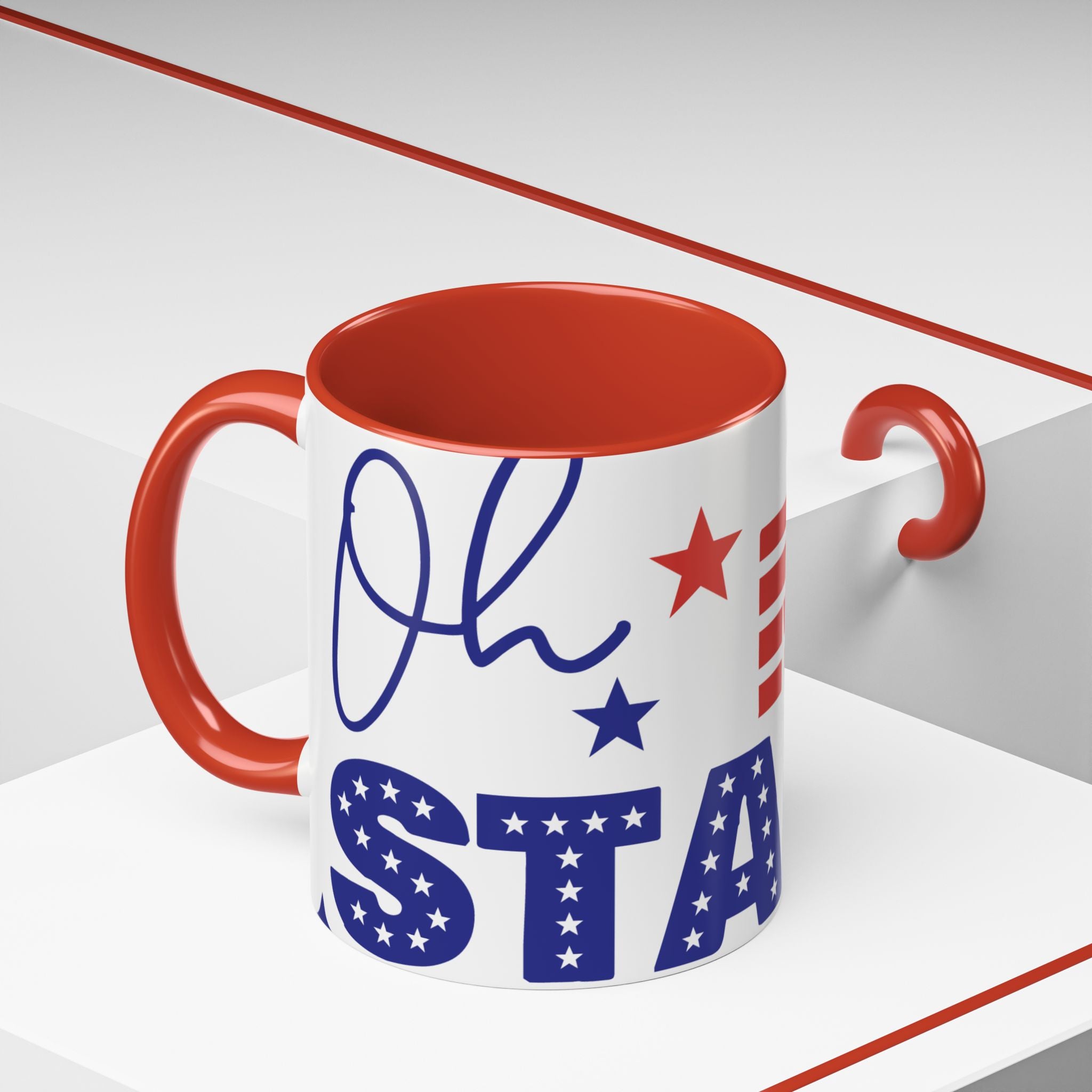 Coffee Mug - "My Stars" Patriotic Red White Blue Accent Coffee Mug
