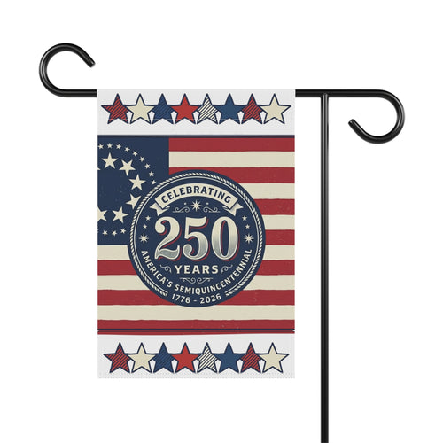 250th America Semiquincentennial Garden Flag — Patriotic USA Yard Banner