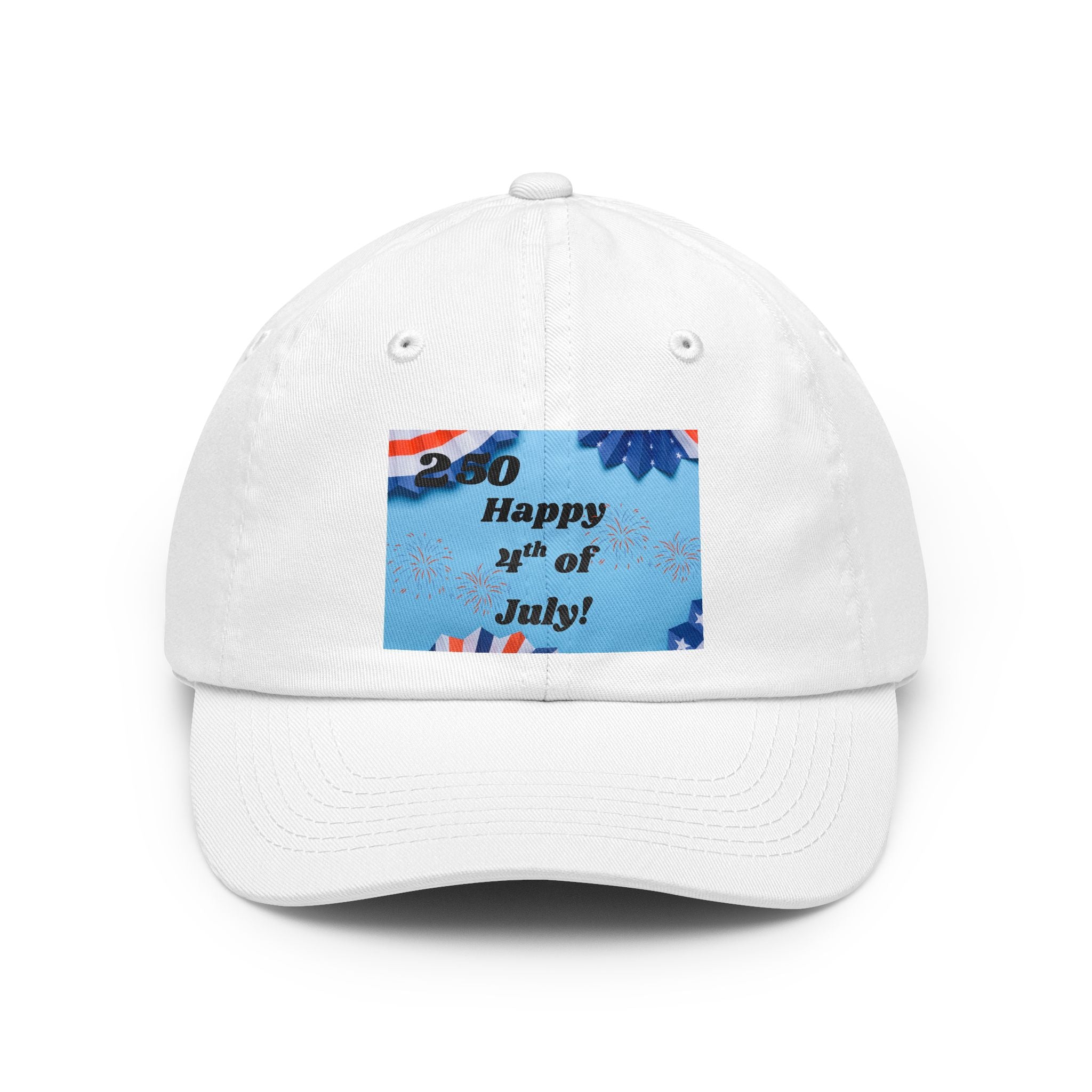 4th of July Dad Hat - 'Happy 4th of July!' Patriotic Baseball Cap