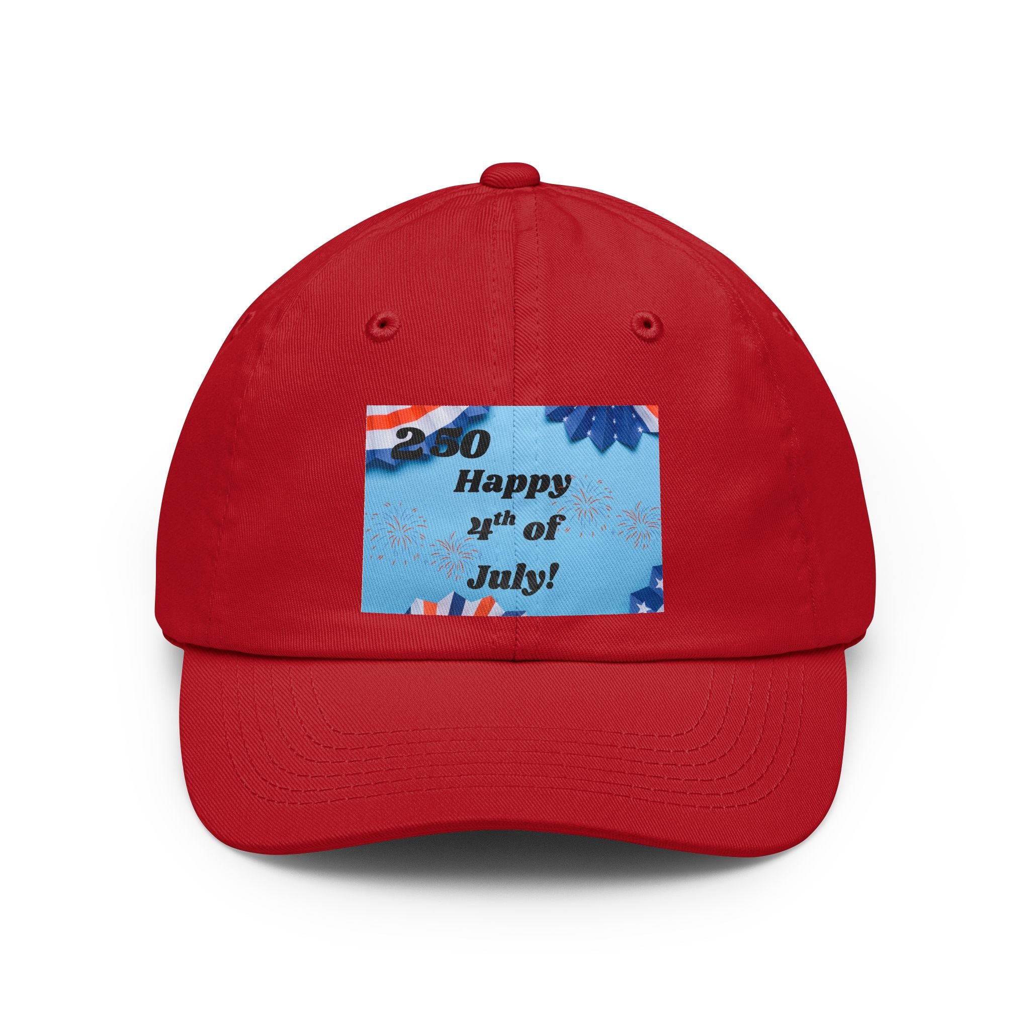 4th of July Dad Hat - 'Happy 4th of July!' Patriotic Baseball Cap
