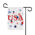 USA Fireworks Garden Flag – Patriotic Red White Blue House Banner for 4th of July