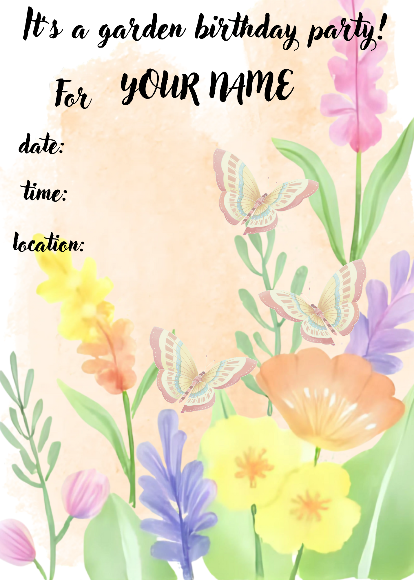 garden birthday party